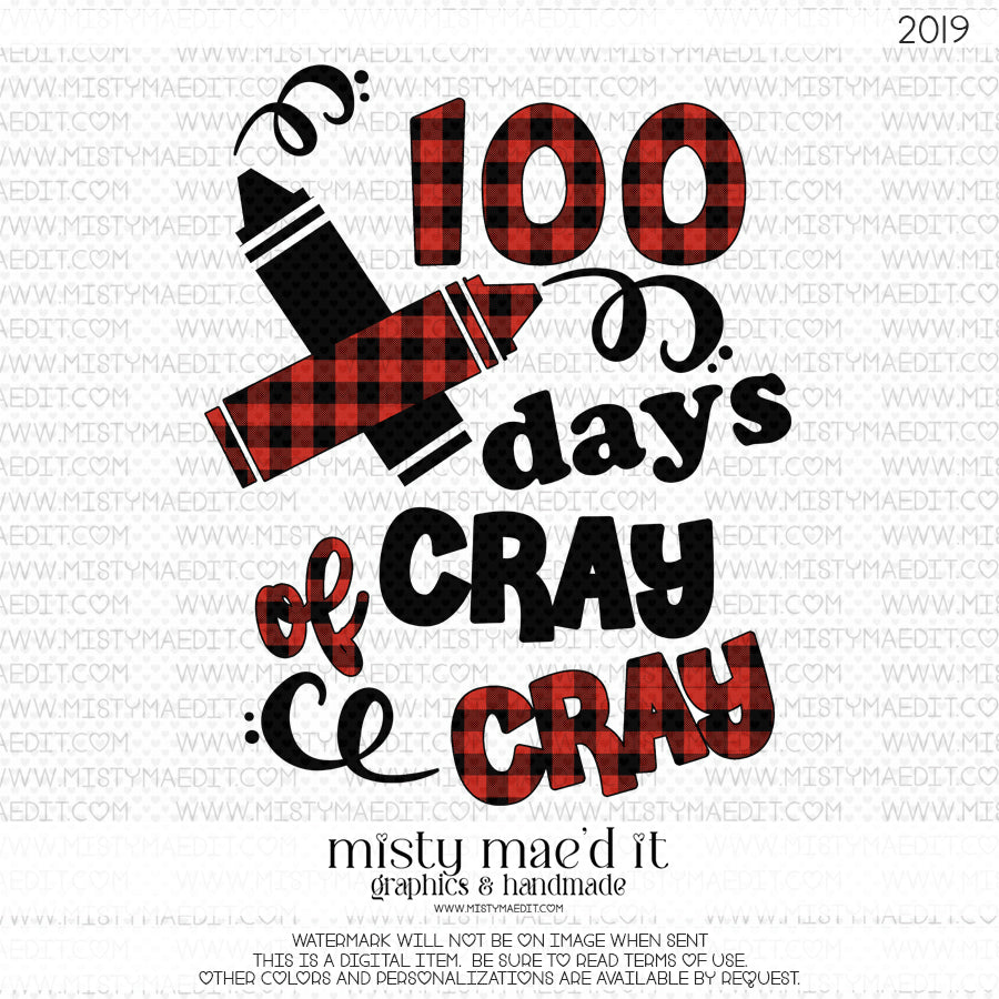 100 Days of Cray Cray Buffalo Plaid