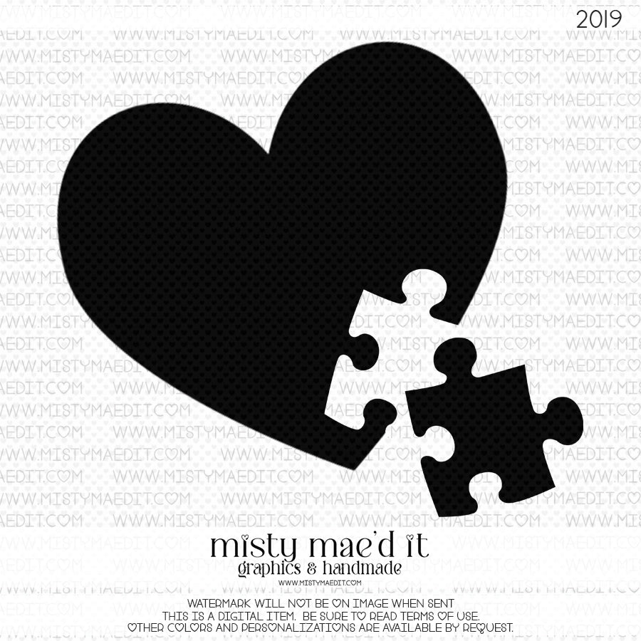 Autism Heart Puzzle Piece