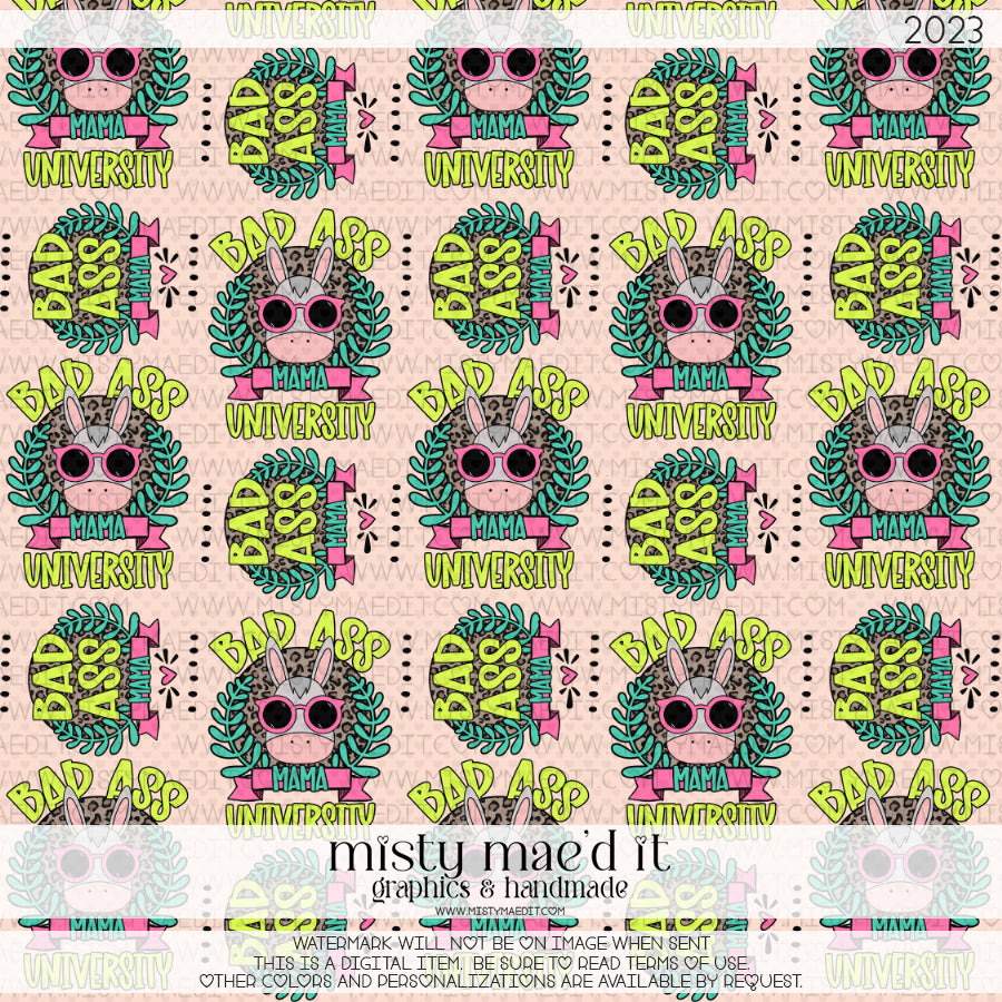 Bad Ass Mama/Mini Seamless Digital Paper