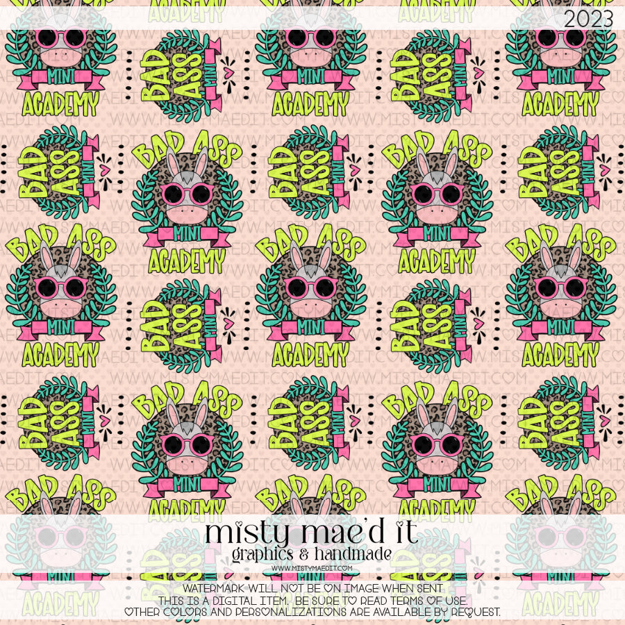 Bad Ass Mama/Mini Seamless Digital Paper