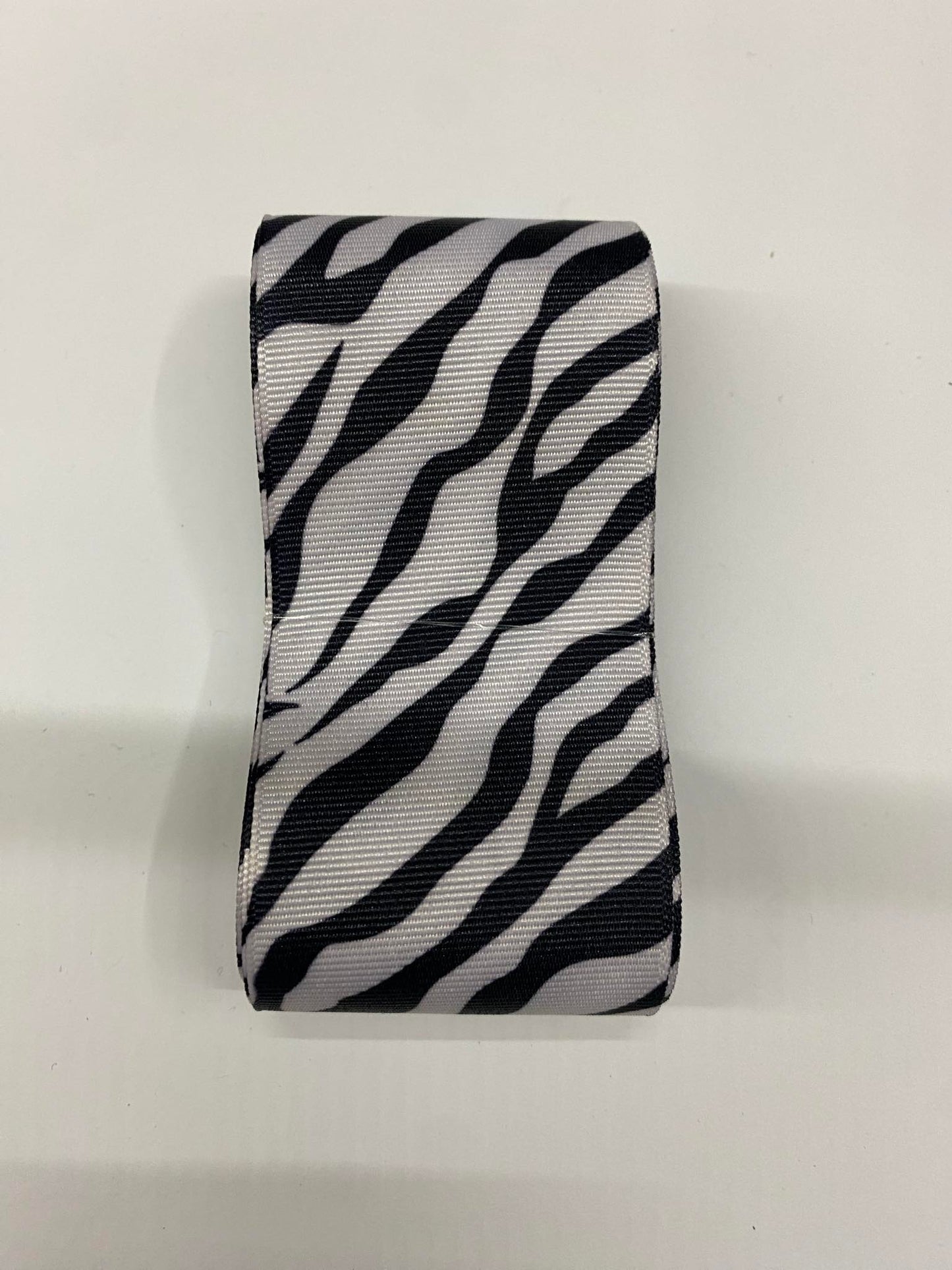 2" White/Black Zebra Ribbon