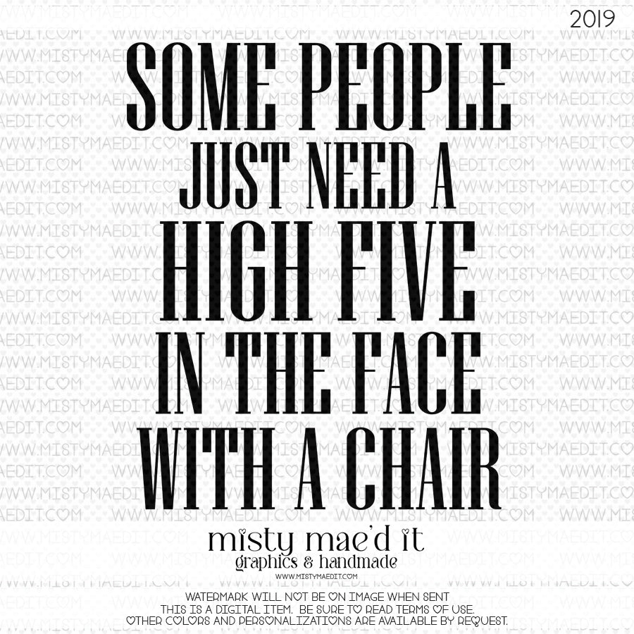 High Five In Face With Chair