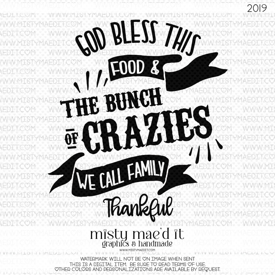 God Bless This Bunch Of Crazies We Call Family 2