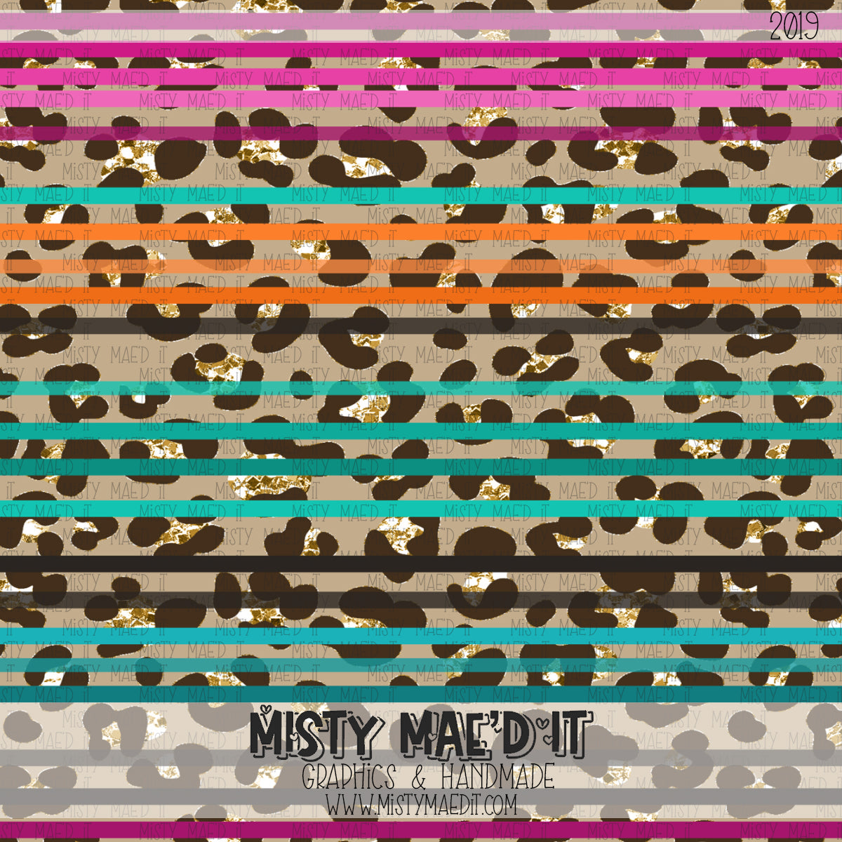 Serape Leopard Seamless Digital Paper