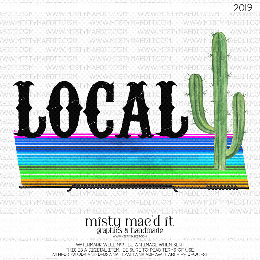 Local Cactus And Serape