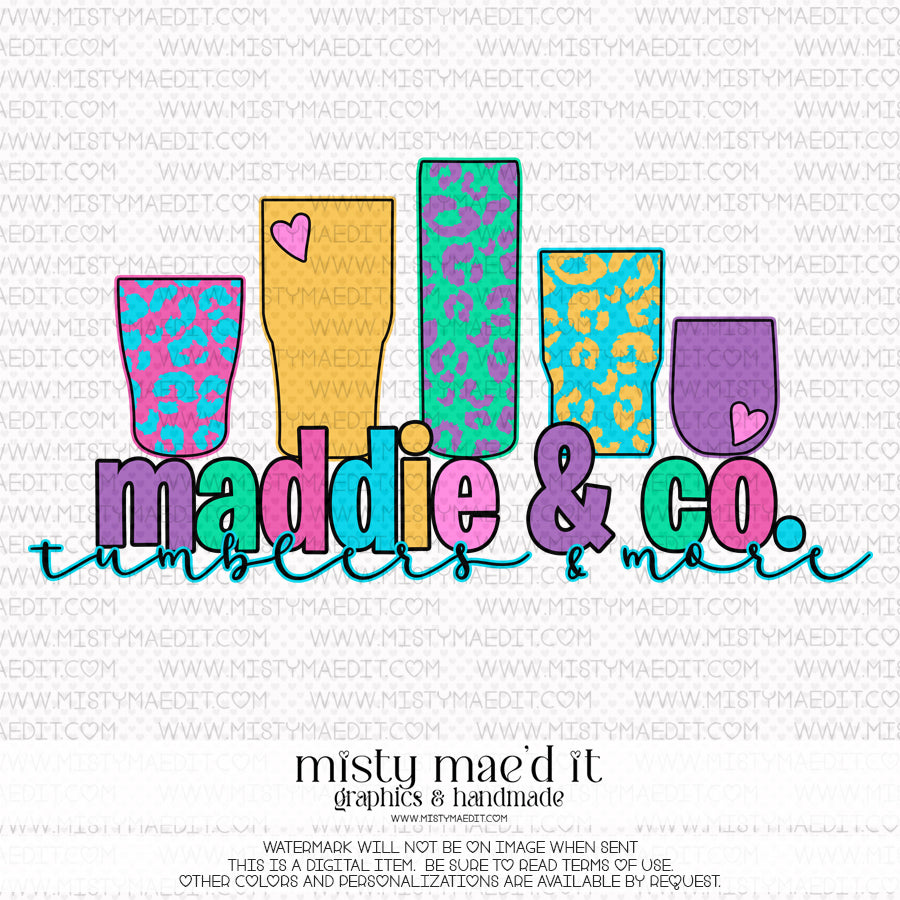 Logo-Premade-Maddie & Co. Tumblers & More