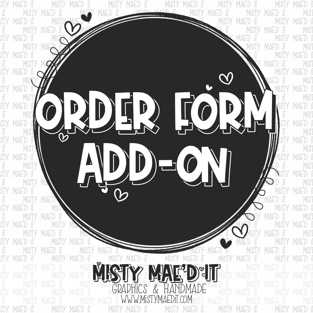 Add-On-Order Form