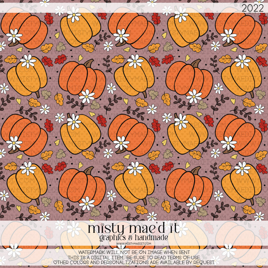 Pumpkin Season 2 Seamless Digital Paper