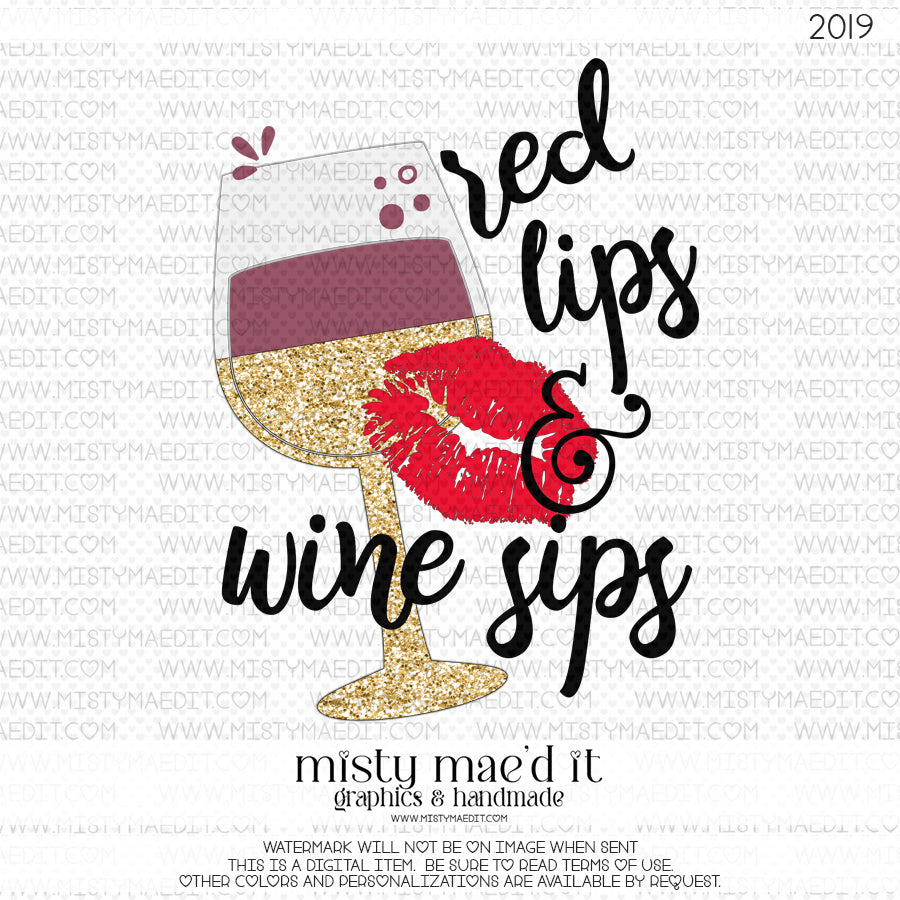Red Lips And Wine Sips