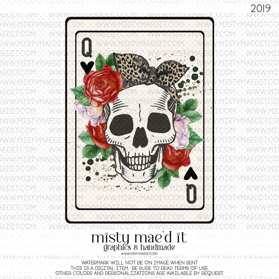 Skull Playing Card