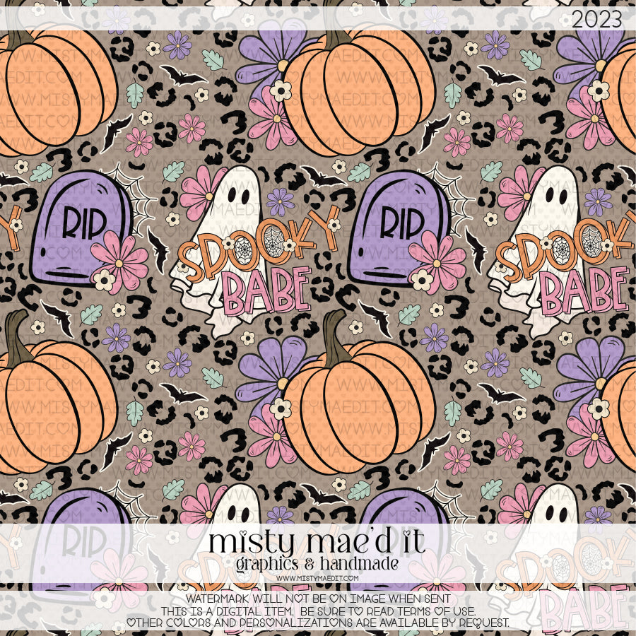 Spooky Babe Seamless Digital Paper
