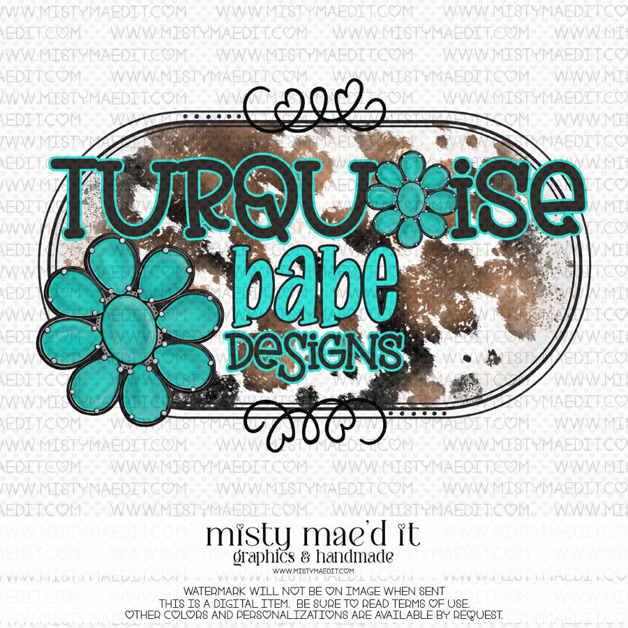 Logo-Premade-Turquoise Babe Designs