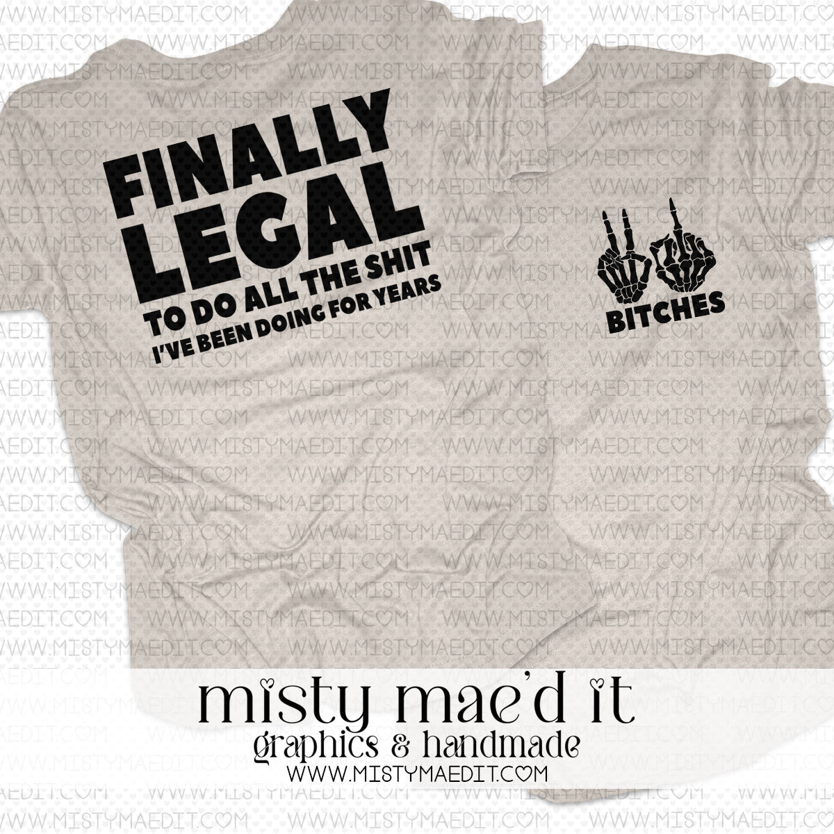 21 Bitches Skeleton Hands