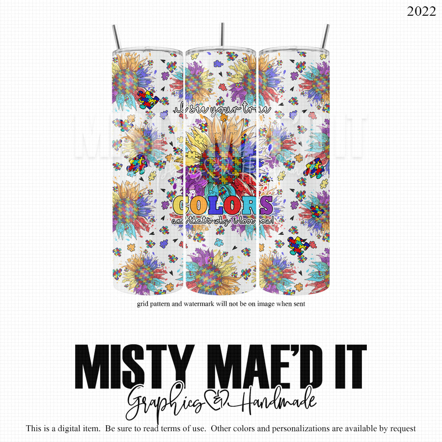 Autism Flower 20 And 30 Oz Seamless Tumbler Wrap