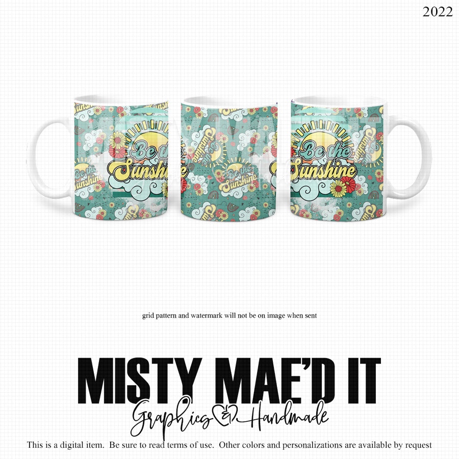 Be The Sunshine Retro 11 And 15 Oz Mug Wrap