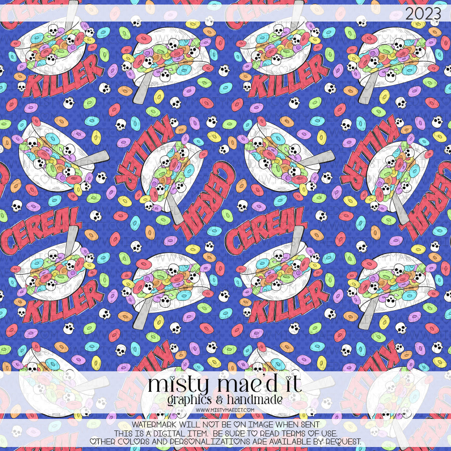 Cereal Killer Seamless Digital Paper