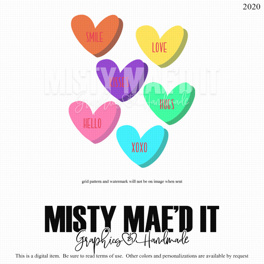 Conversation Hearts Clipart