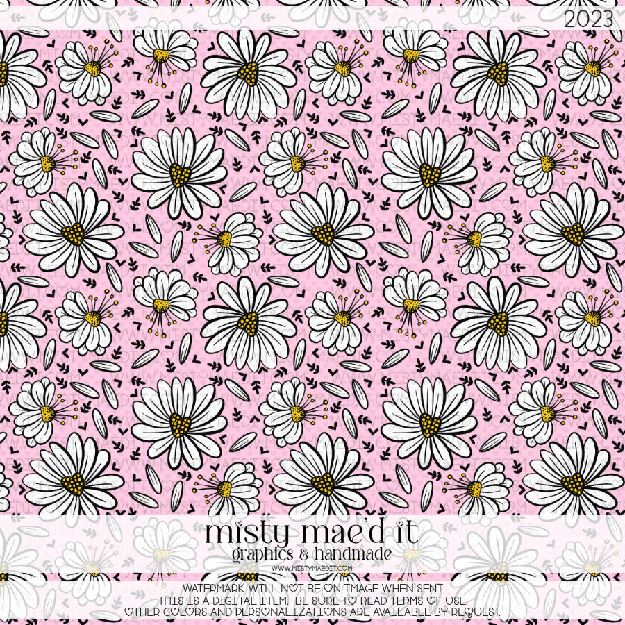 Daisies Seamless Digital Paper