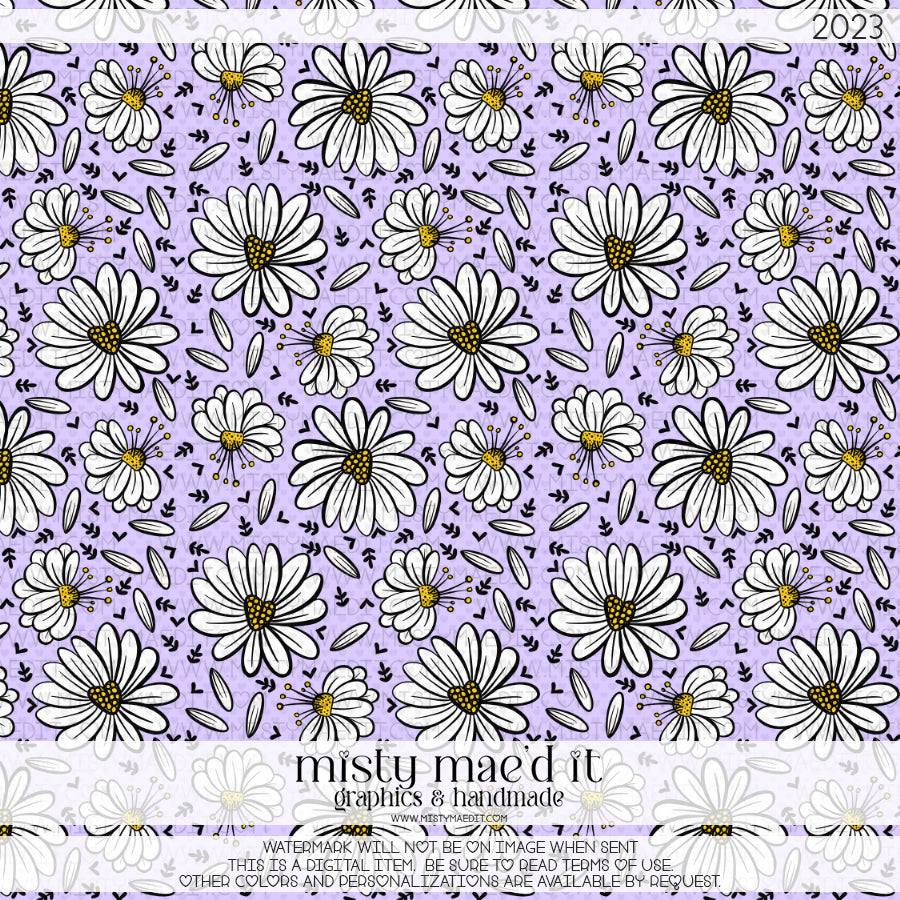 Daisies Seamless Digital Paper
