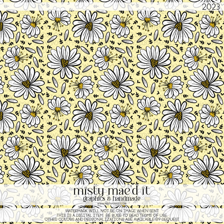 Daisies Seamless Digital Paper