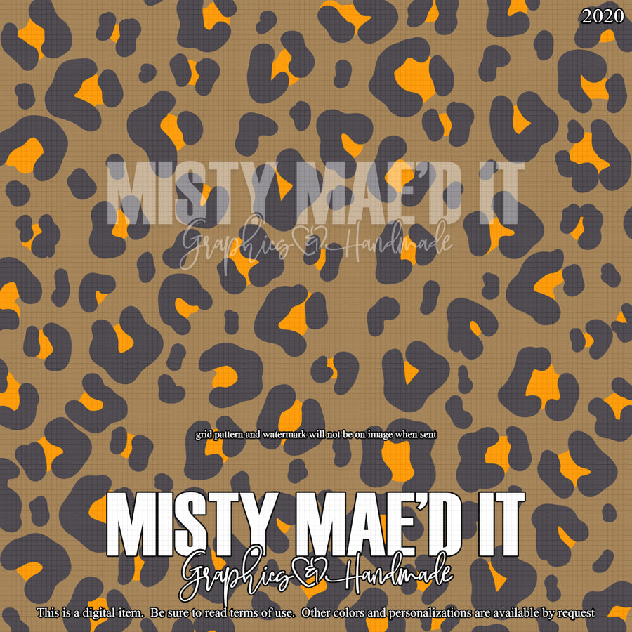 Fall Leopard Yellow Digital Paper
