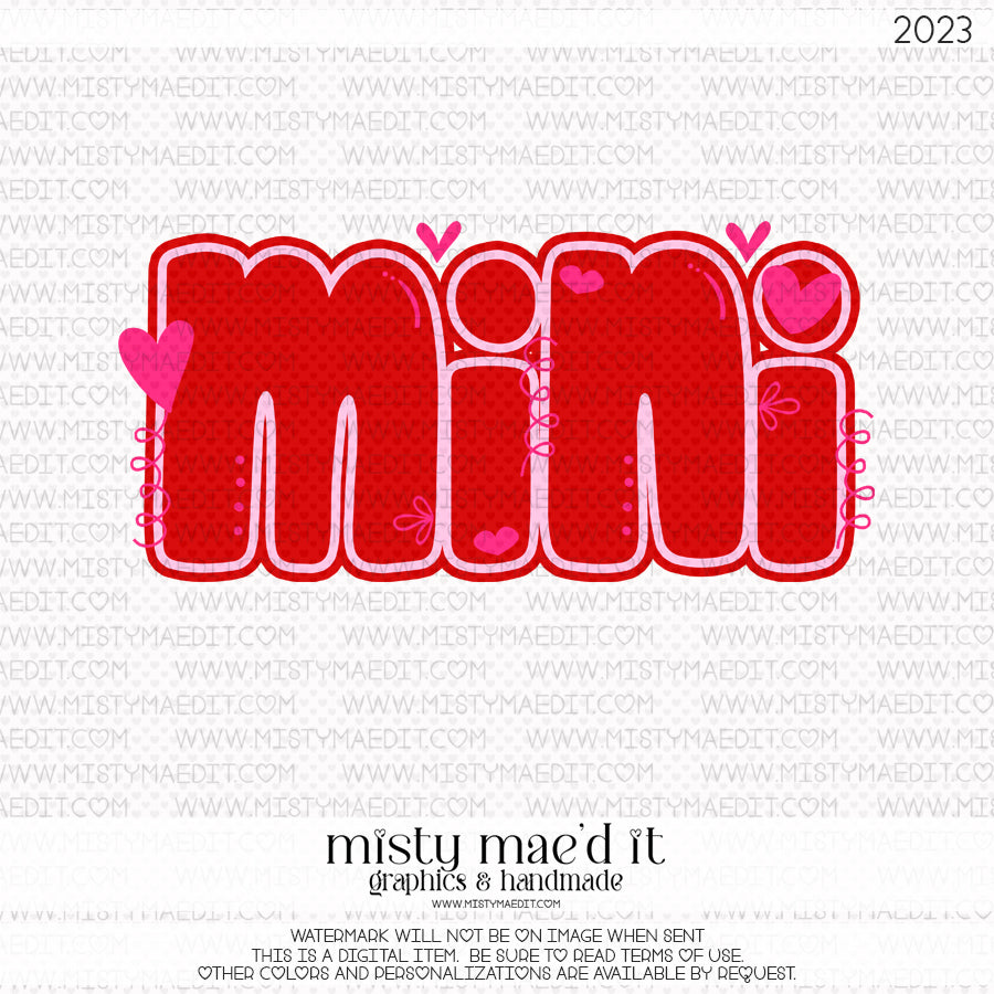 Mama/Mini Red And Pink Hearts