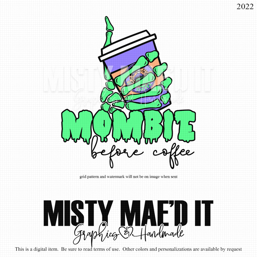 Mombie Before Coffee Skeleton Hand