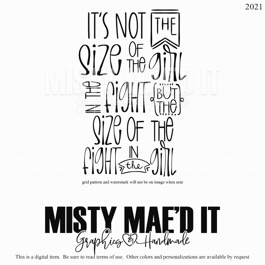 Not The Size Of The Girl-Words Only