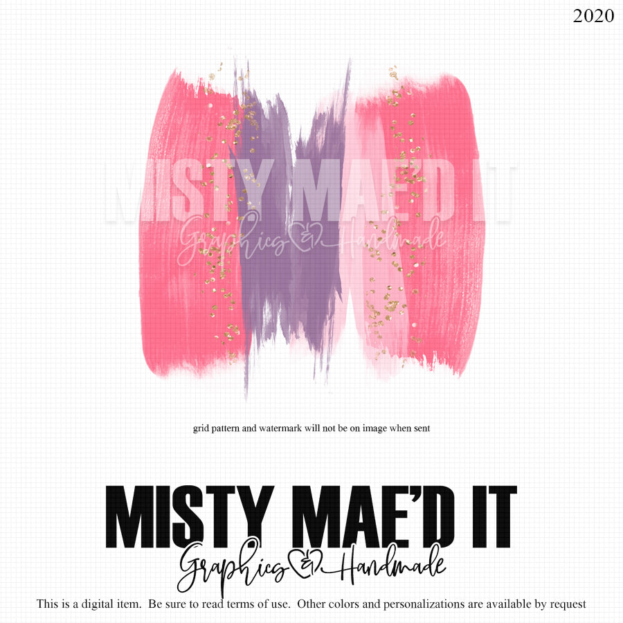 Pink And Lavender Brushstroke