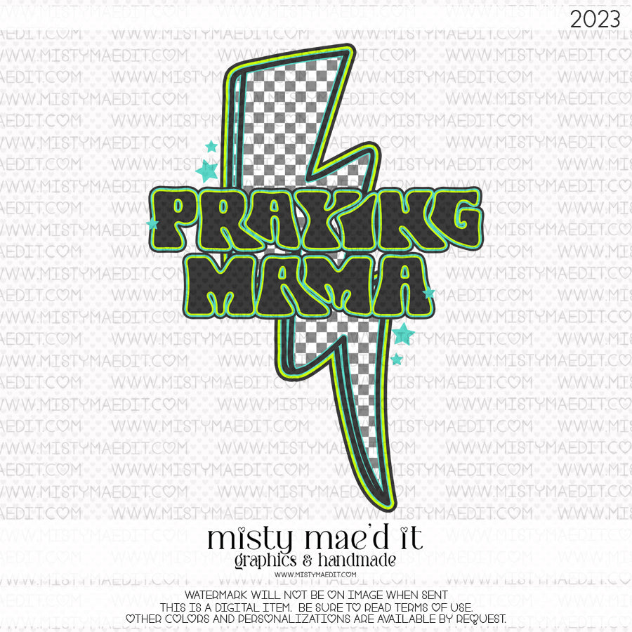 Praying Mama/Mini Bolt Checkered