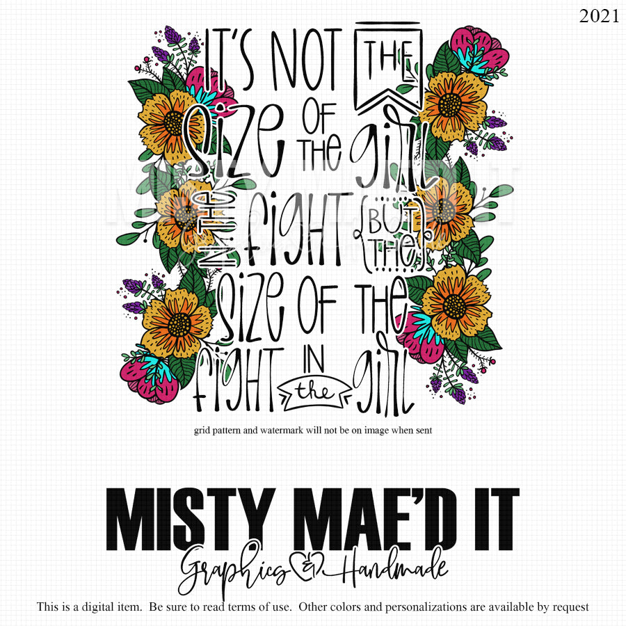 Not The Size Of The Girl-With Flowers In Color