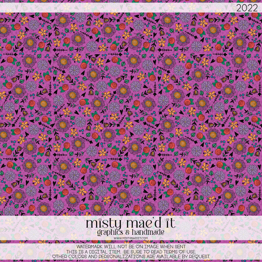Flowers Snail Seamless Digital Paper