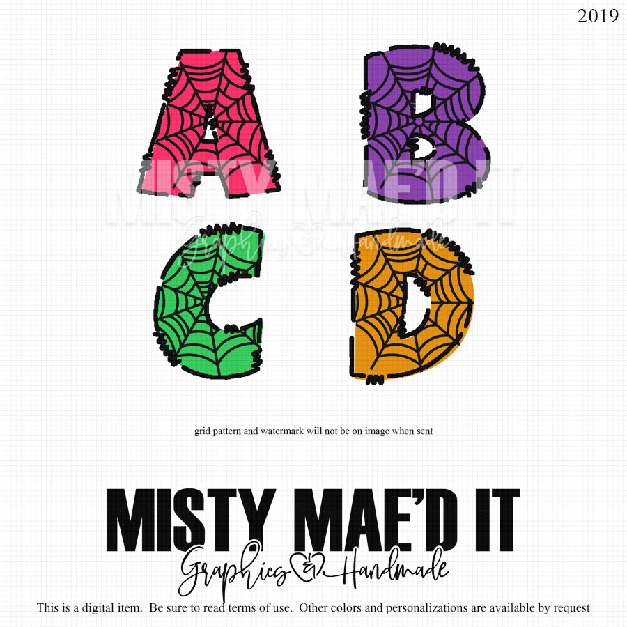 Spider Webs Alphabet