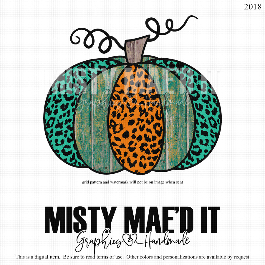 Wood And Leopard Pumpkin