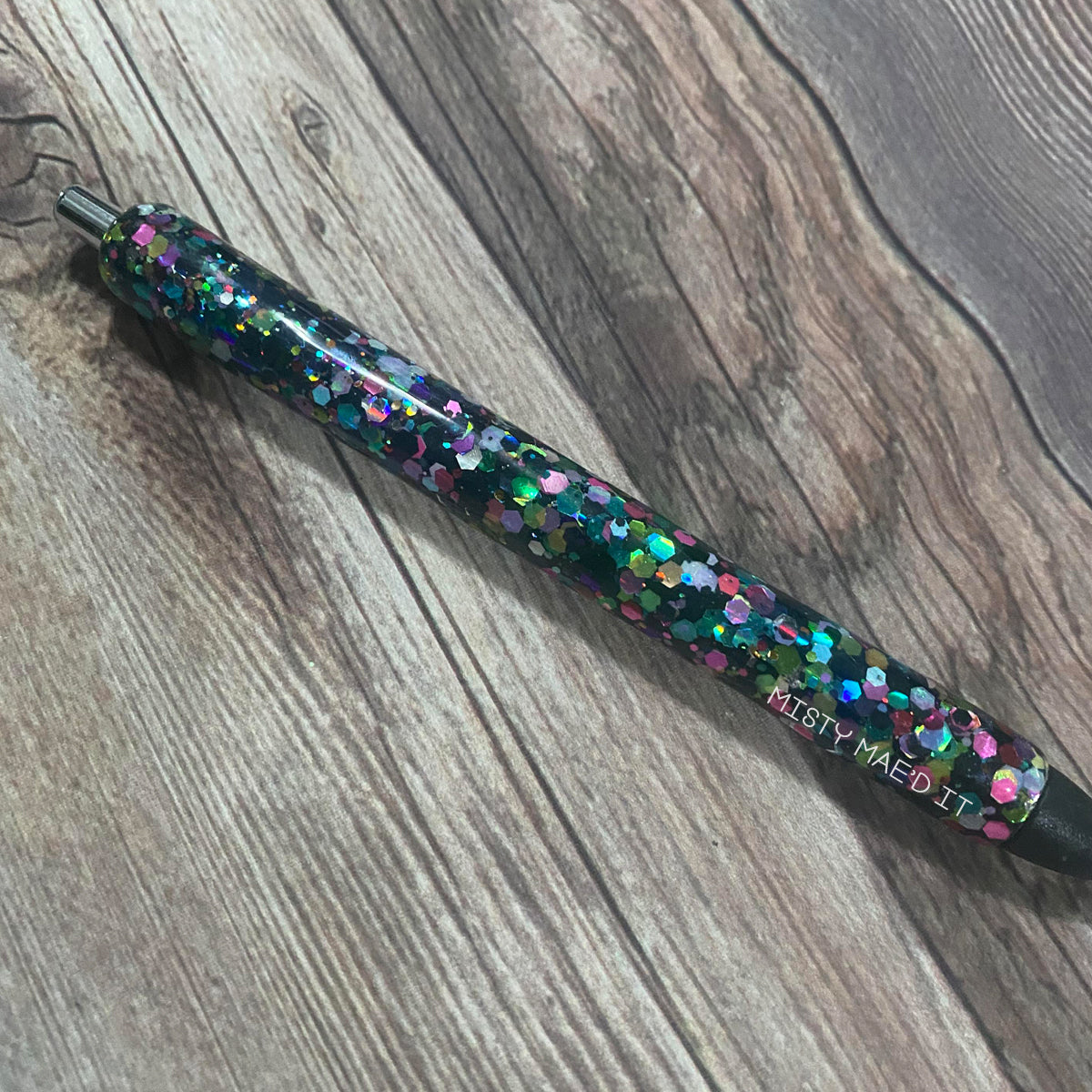 Black Colorful Glitter Pen
