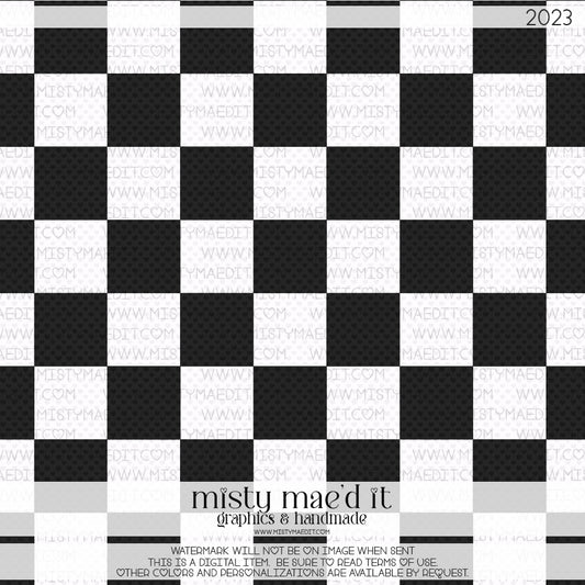 Black And White Checkered Seamless Digital Paper