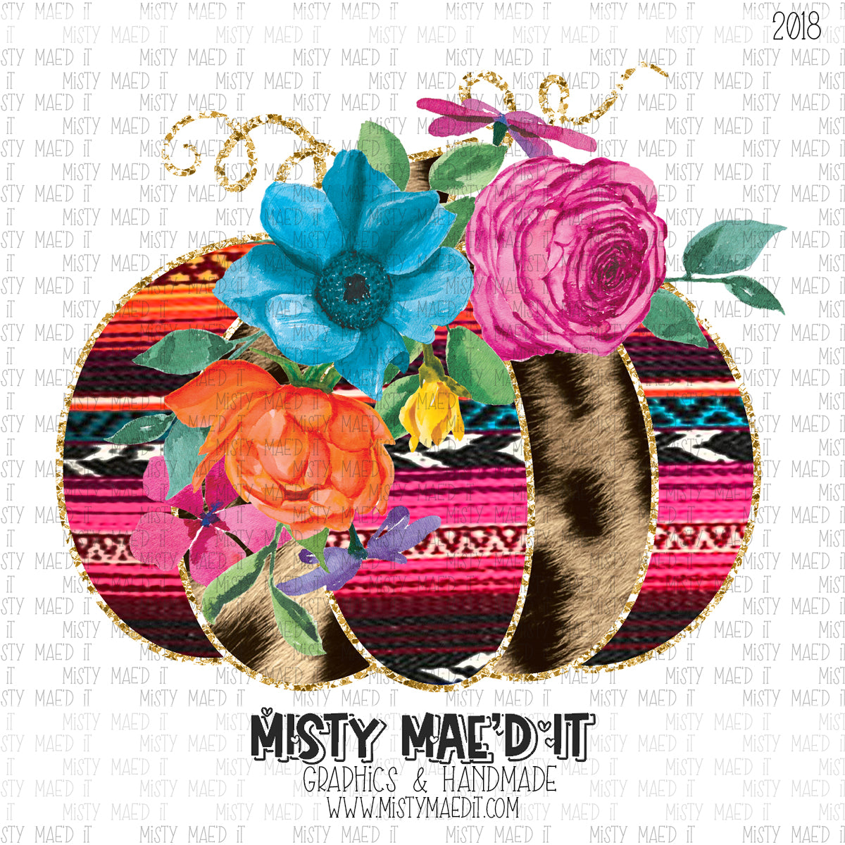 Leopard Serape Pumpkin