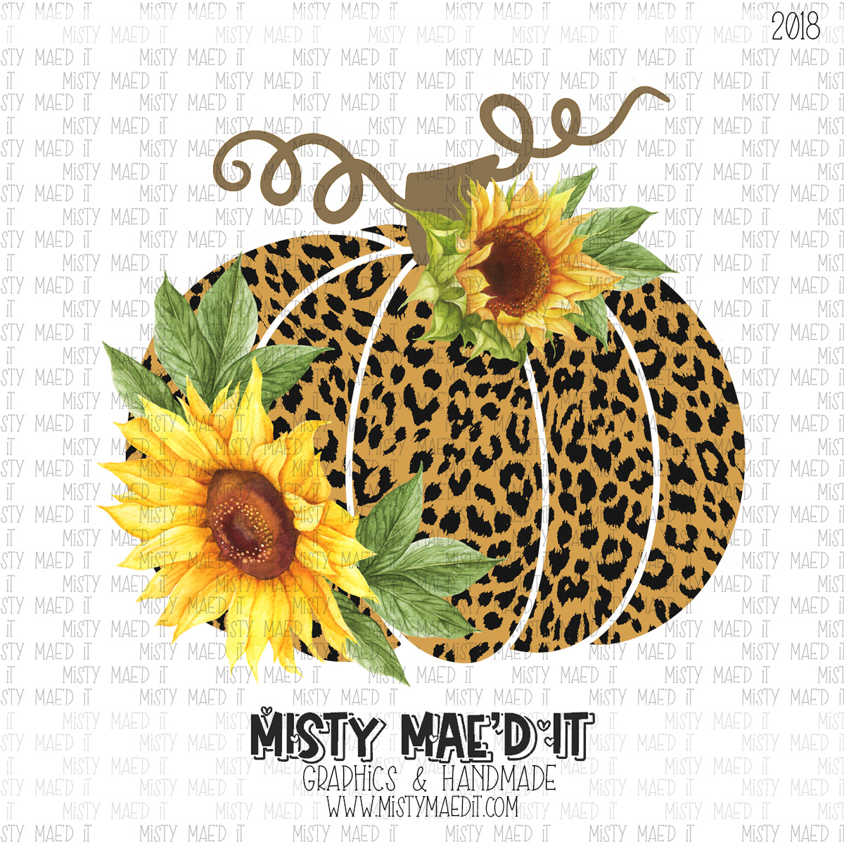 Leopard Sunflowers Pumpkin