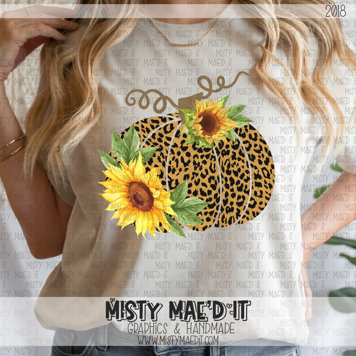 Leopard Sunflowers Pumpkin