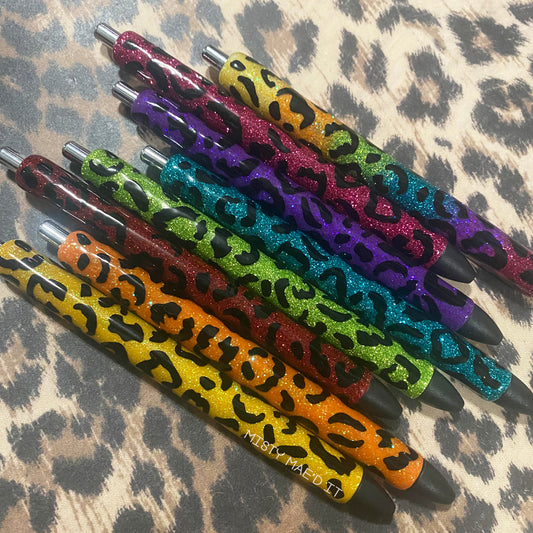 Leopard Glitter Pen