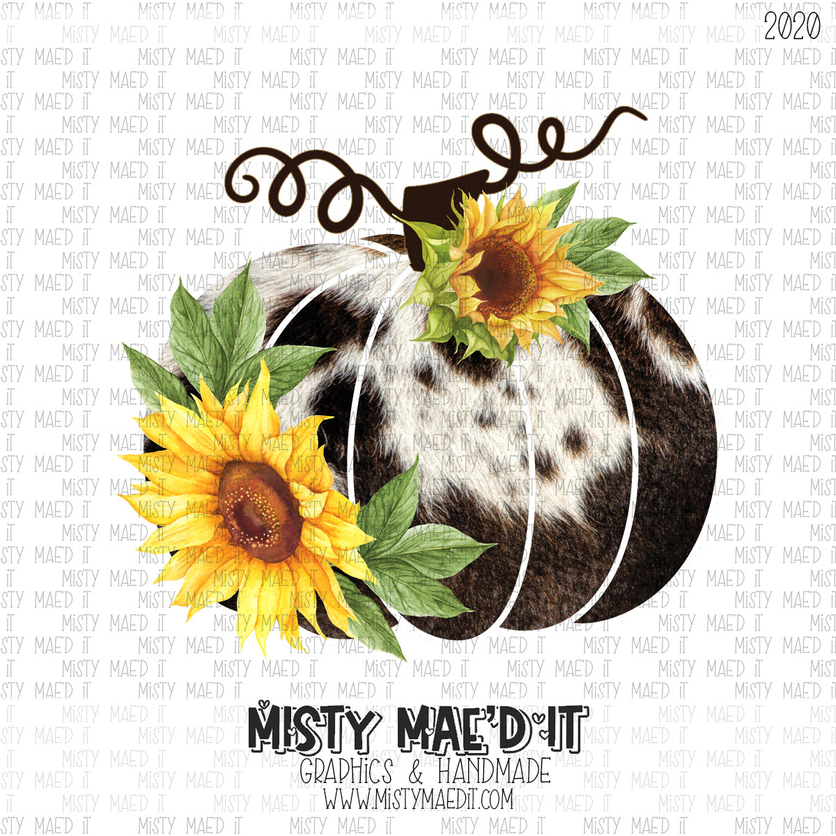 Cow Sunflowers Pumpkin