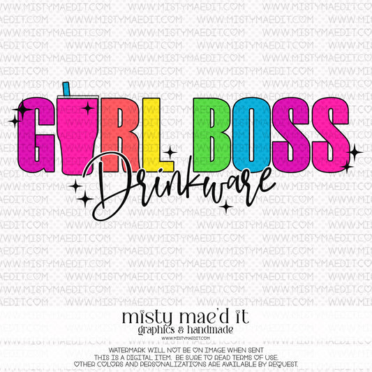 Logo-Premade-Girl Boss Drinkware
