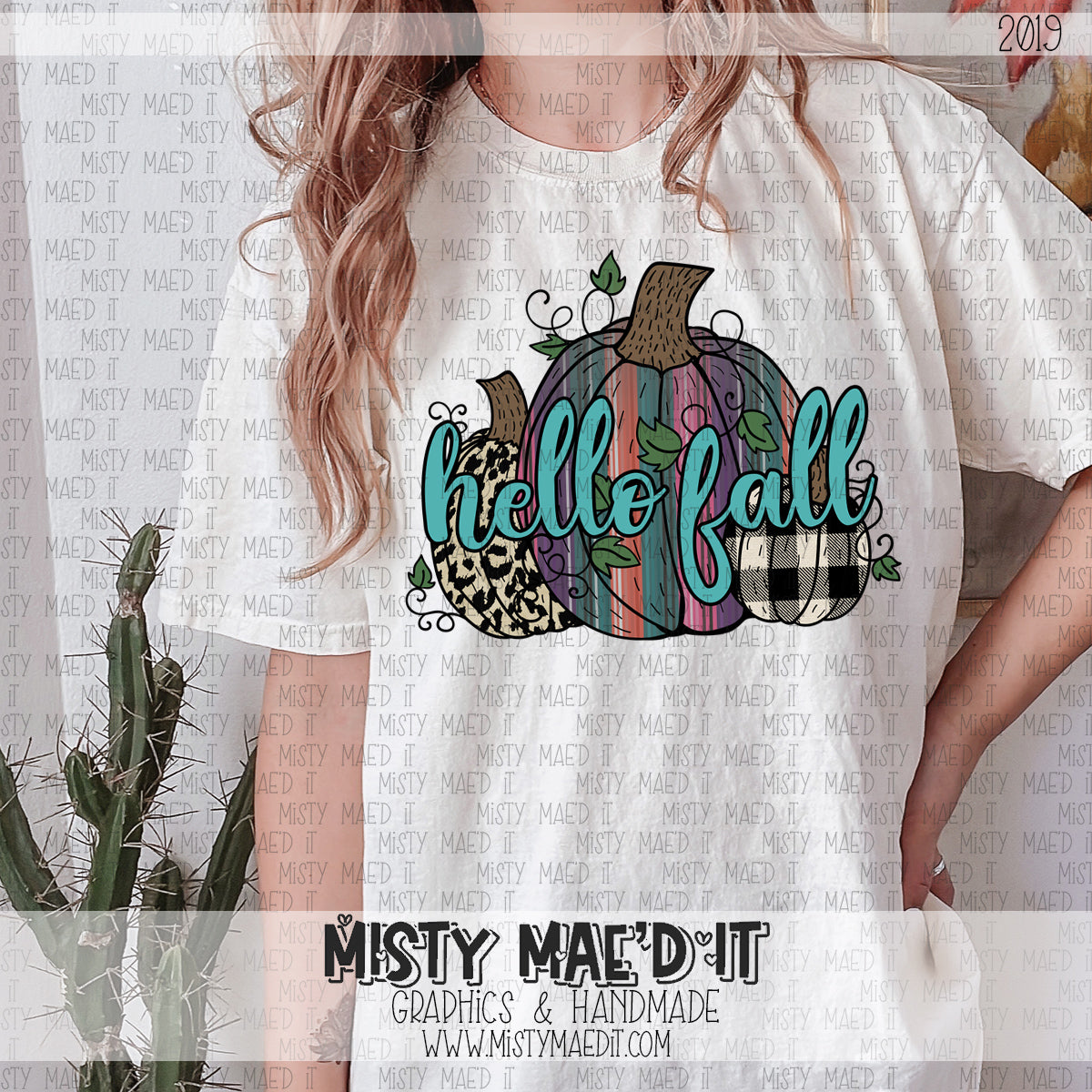 Hello Fall Serape And Leopard Pumpkins