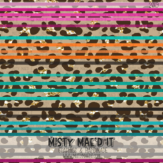 Serape Leopard Seamless Digital Paper
