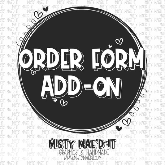 Add-On-Order Form
