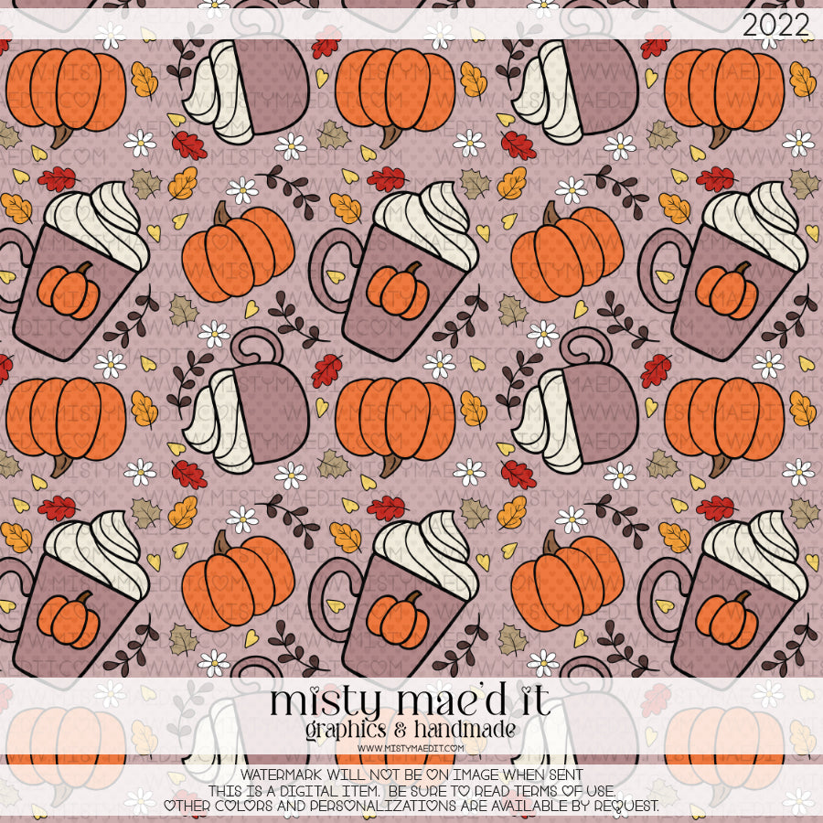 Pumpkin Season Seamless Digital Paper