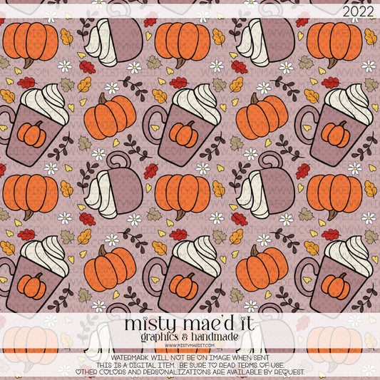 Pumpkin Season Seamless Digital Paper