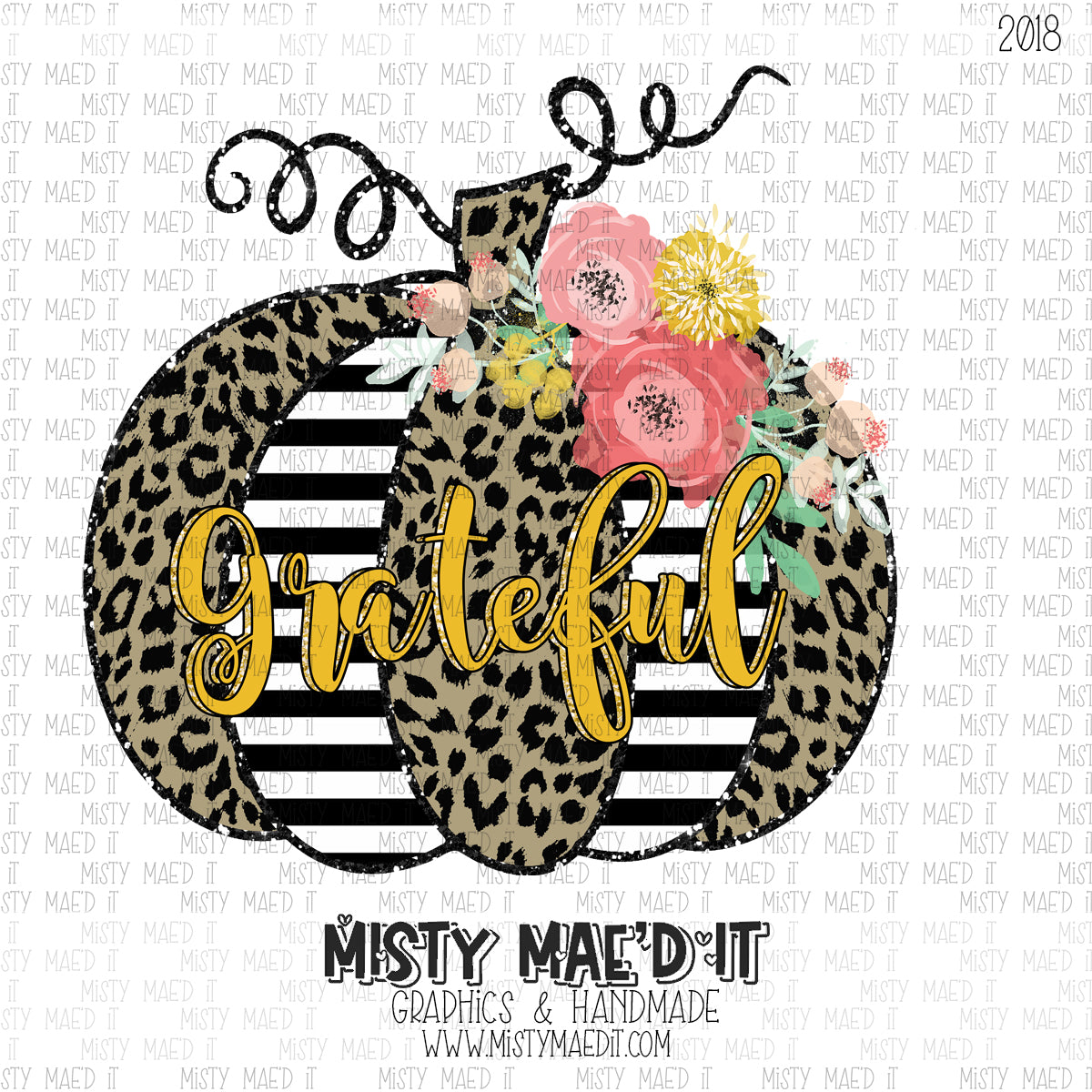 Stripes And Leopard Pumpkin Grateful