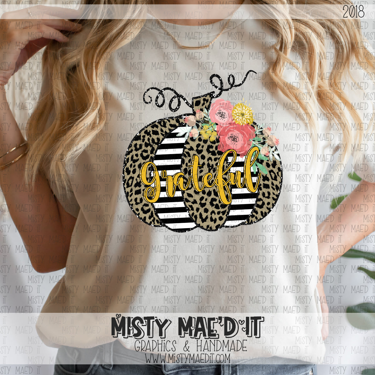 Stripes And Leopard Pumpkin Grateful