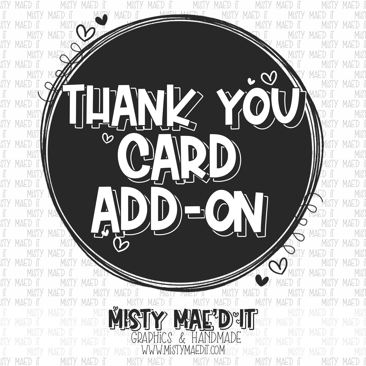 Add-On-Thank You Card